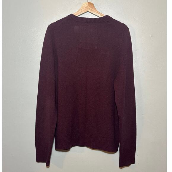 VTG Men's Size L Ruehl No.925 V-Neck Burgundy Red Sweater Wool & Cashmere Blend - Picture 6 of 6